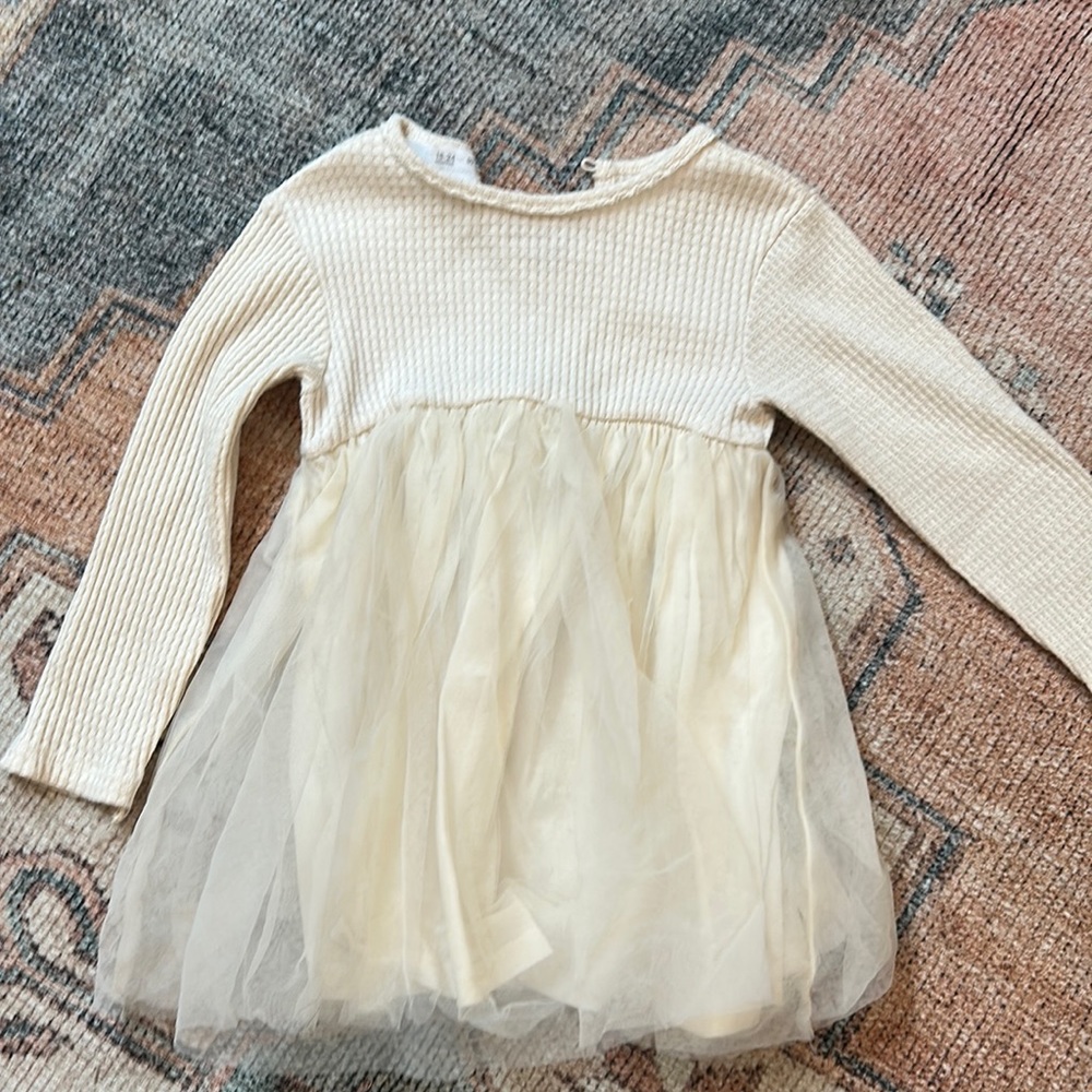 Zara mixed tulle dress